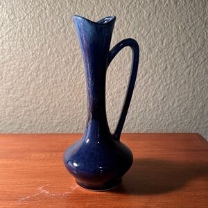 Vintage REX Japan Blue Purple Drip Glaze Vase-MCM Ombré